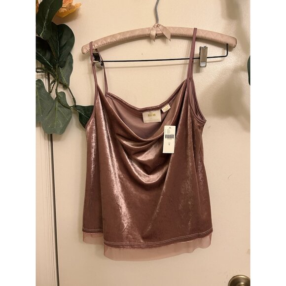Anthropologie Maeve Tops - Maeve Anthropologie Velvet Cowl Neck Tank Top Womens Size M Sleeveless Camisole